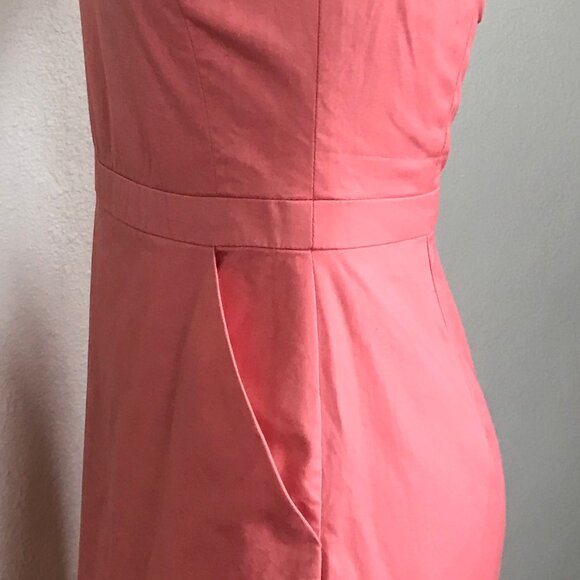 JCREW Salmon colored dress Size 0 (Sm) with pockets - Picture 10 of 12